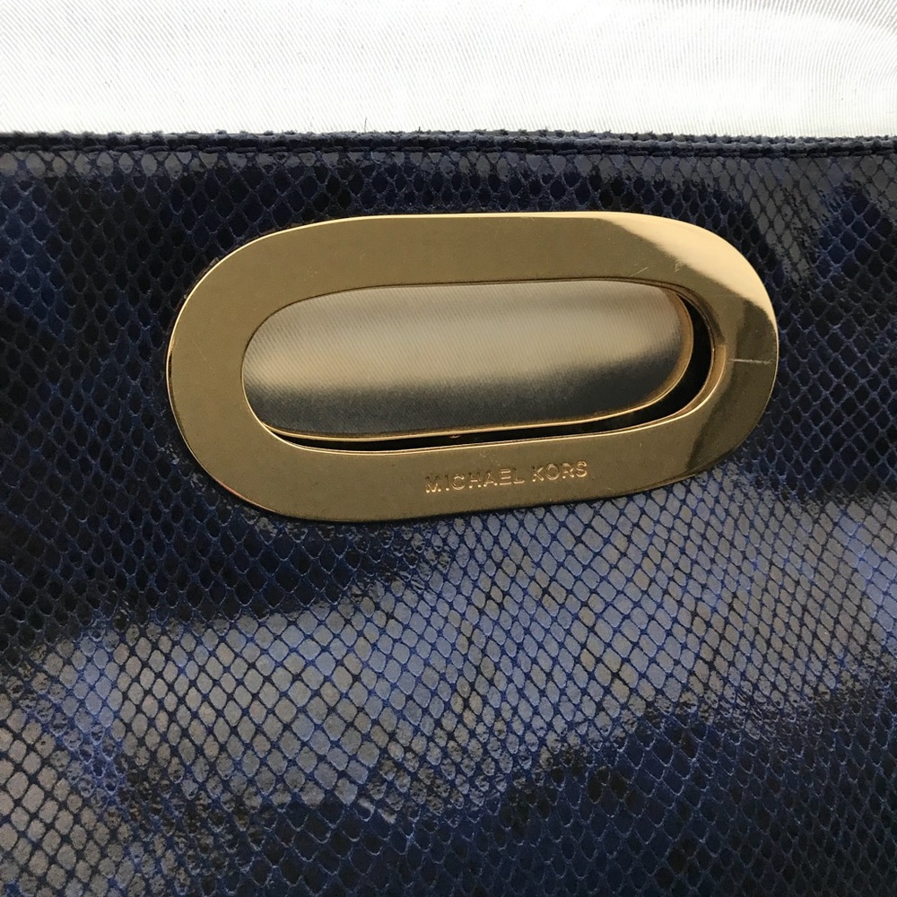 Michael Kors *Berkley* python embossed clutch used